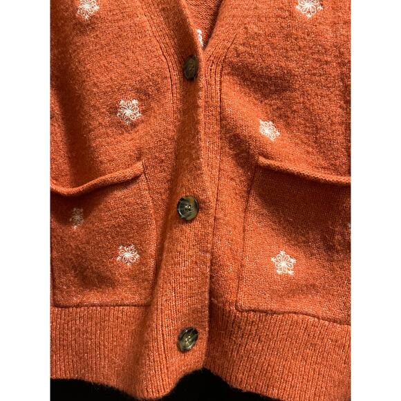 A.N.A. A New Approach Rust Orange Tight Knit Size Small Cardigan Sweater - Picture 6 of 8